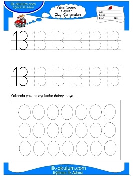 Çocuklar İçin Çizgi Çalışma Sayfaları 